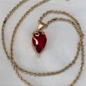 Simulated Ruby Necklace